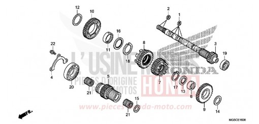 TRANSMISSION (MAINSHAFT) NC700DC de 2012